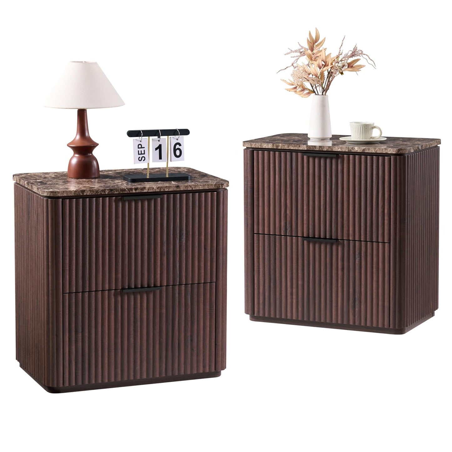 Ripple 2-Drawer Nightstand