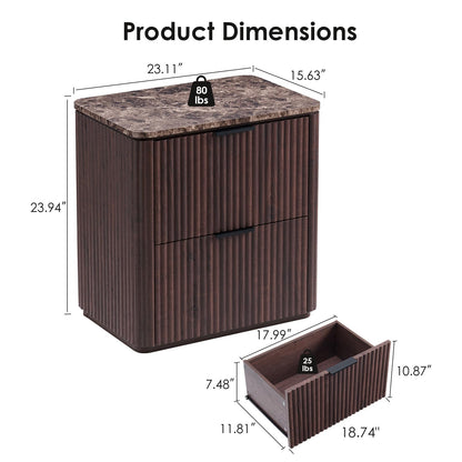 Ripple 2-Drawer Nightstand