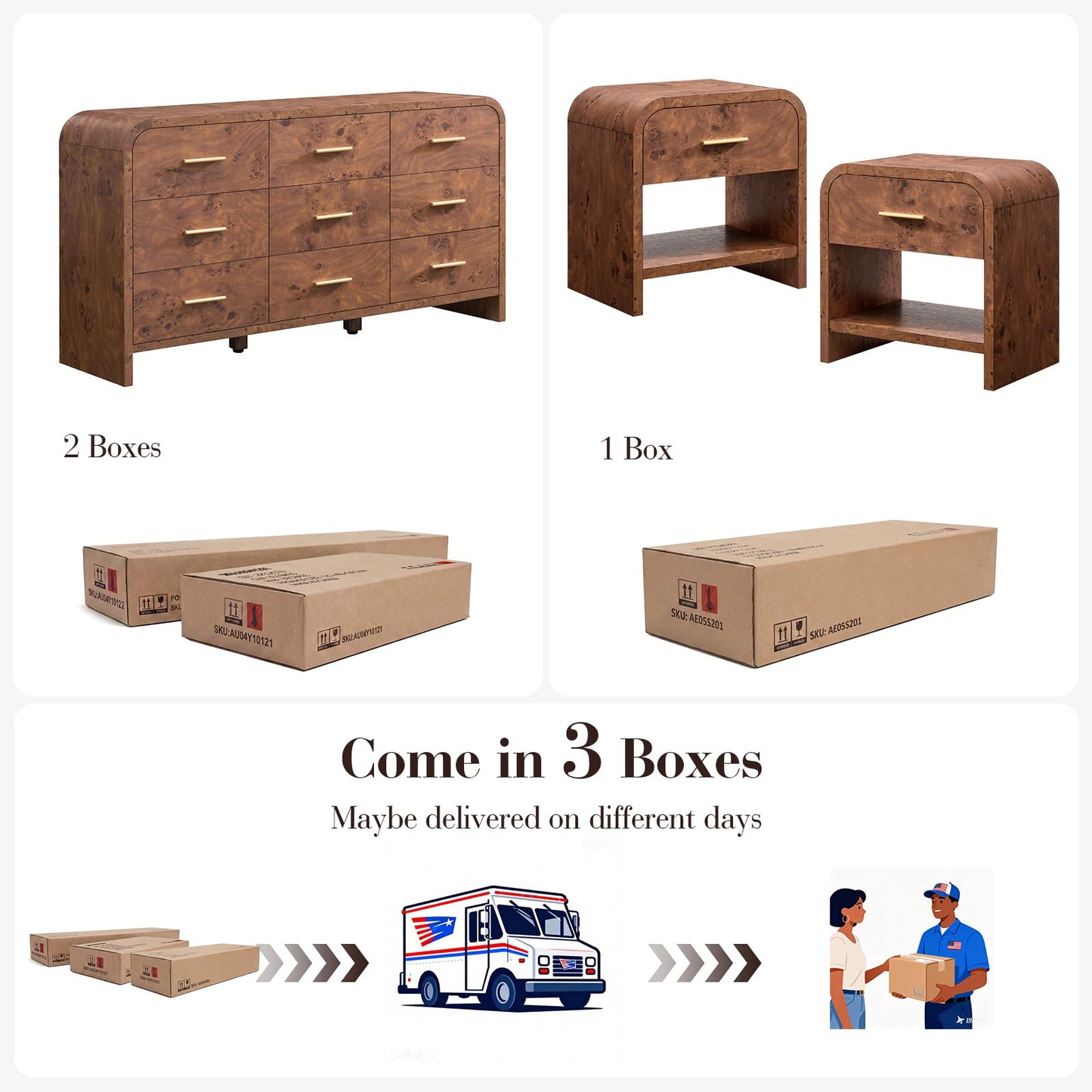 Curved 9 + 3 Drawer Set
