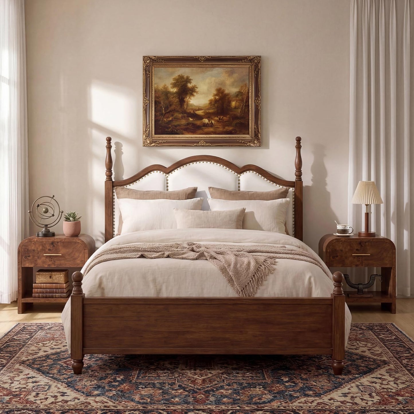 Curved 1-Drawer Nightstand