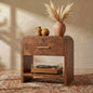 Curved 1-Drawer Nightstand