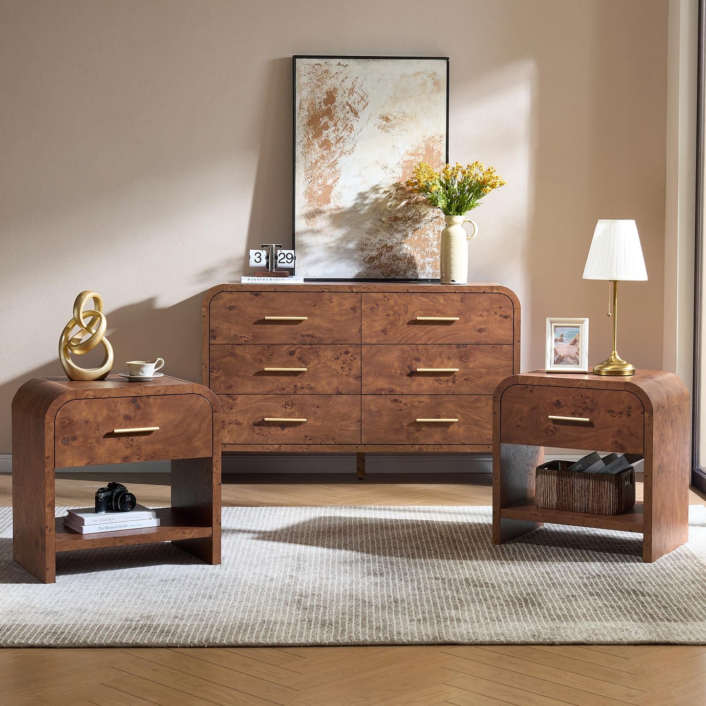 Curved 6 + 1 Drawer Set
