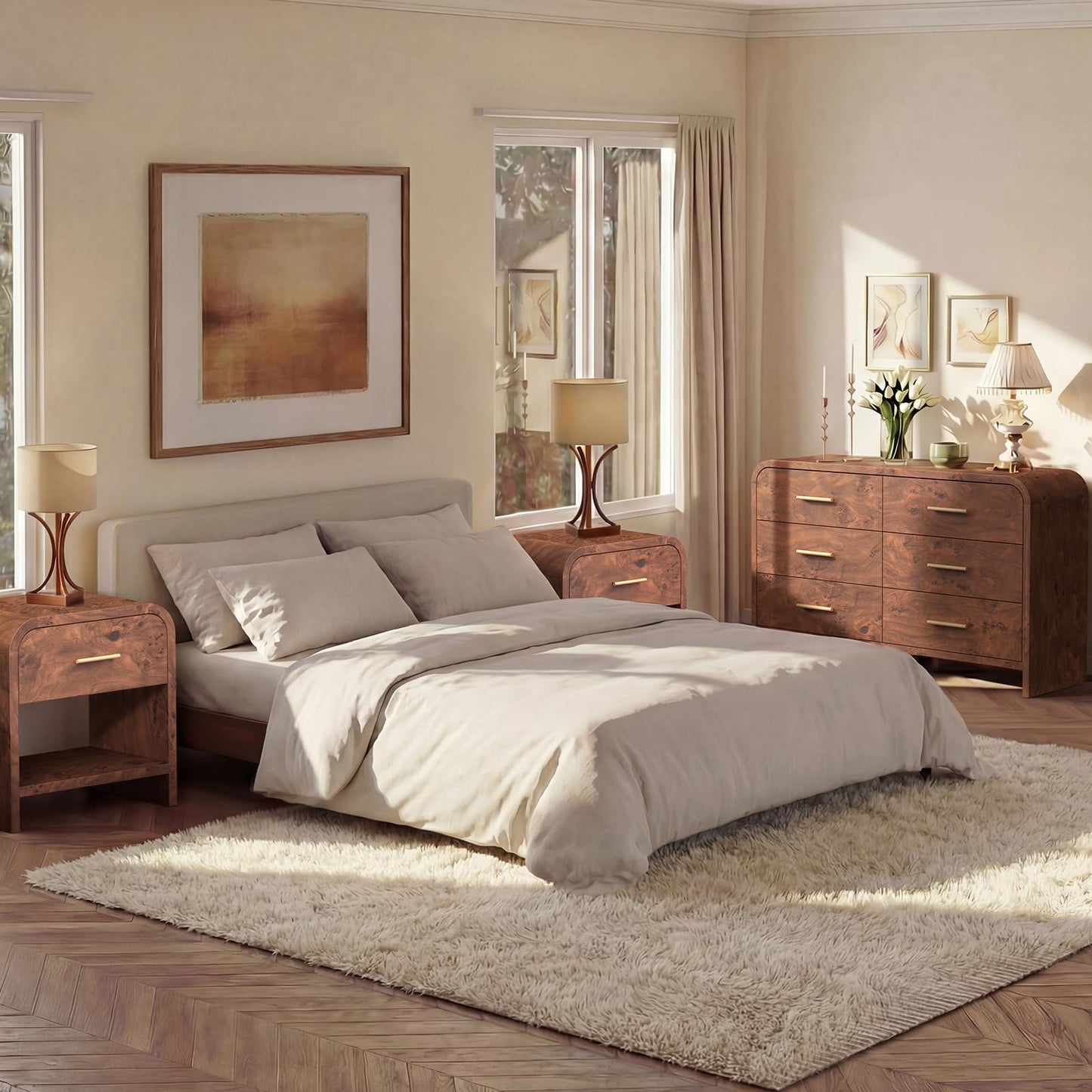 Curved 6 + 1 Drawer Set