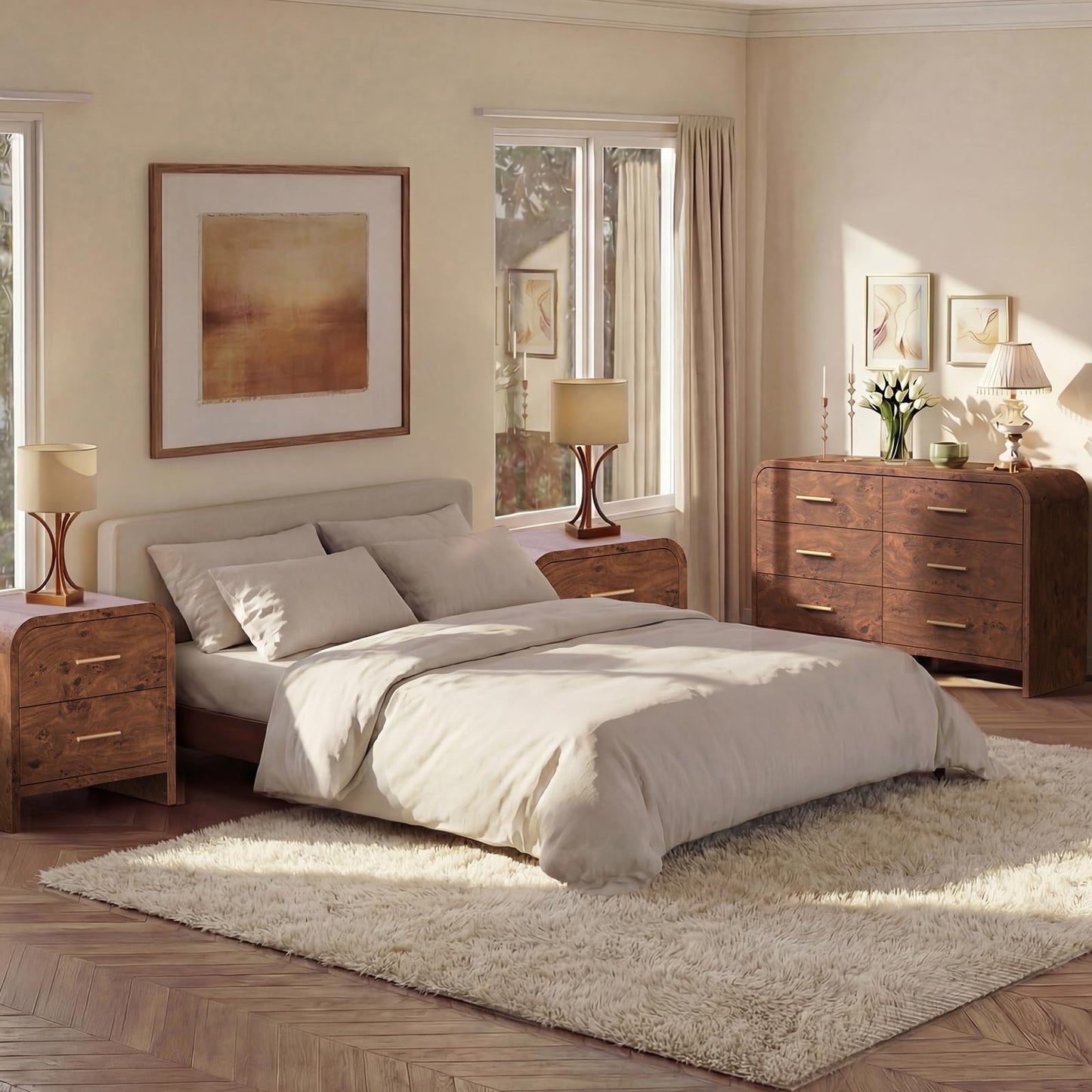 Curved 6 + 2 Drawer Set