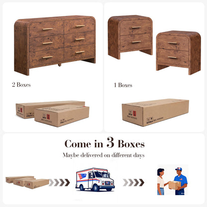 Curved 6 + 2 Drawer Set
