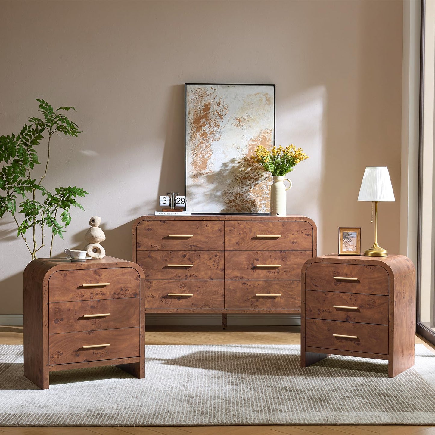 Curved 6 + 3 Drawer Set