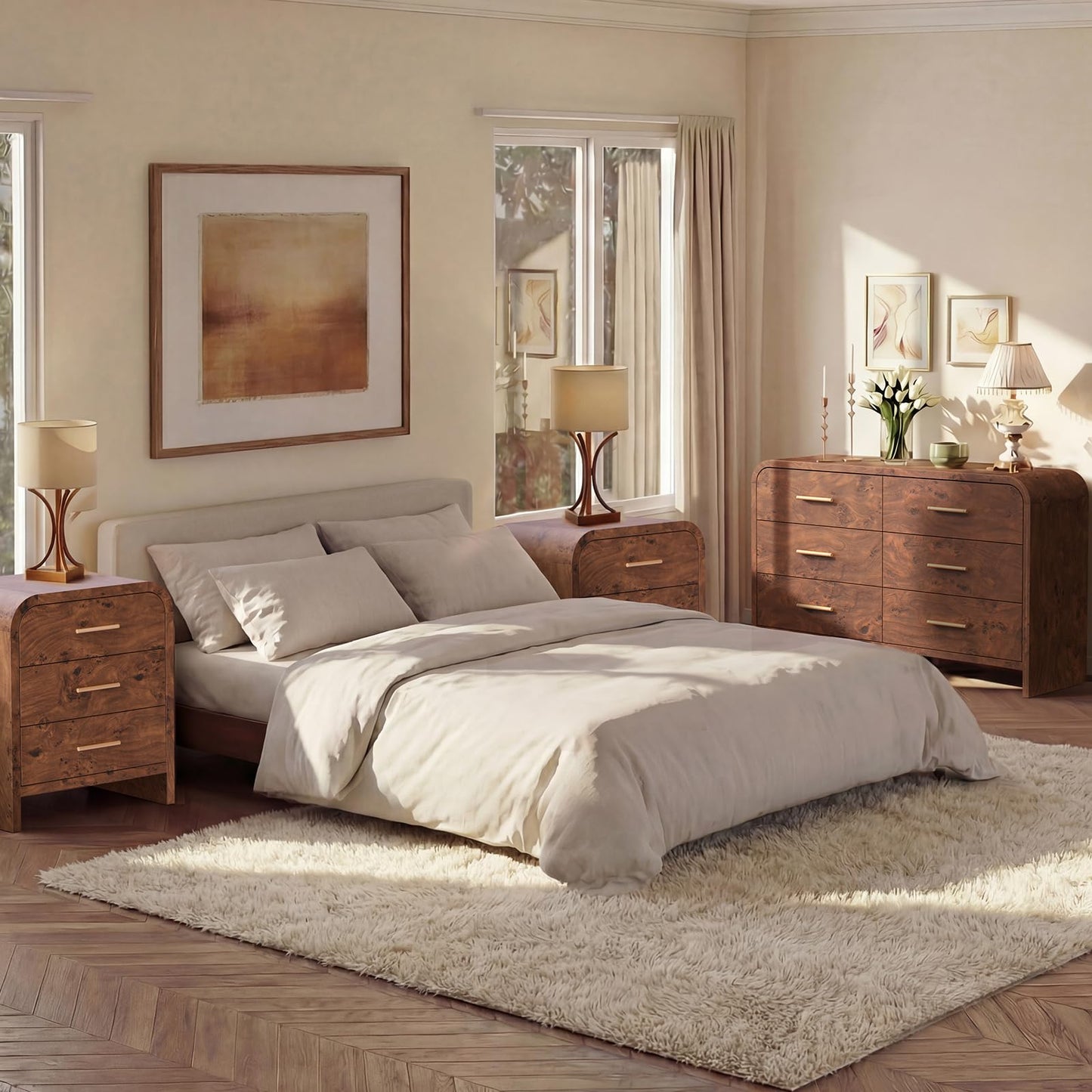 Curved 6 + 3 Drawer Set