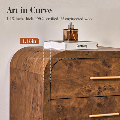 Curved 6-Drawer Dresser