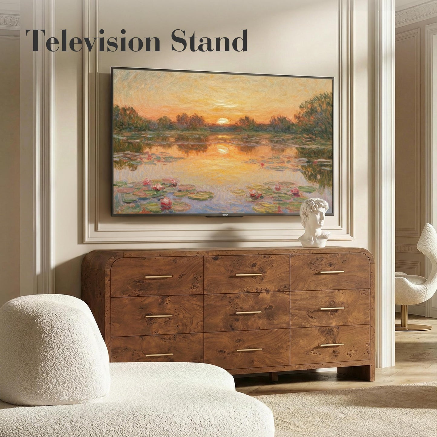 Curved 9-Drawer Dresser