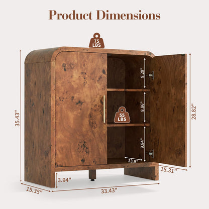 Curved 2-Door Cabinet