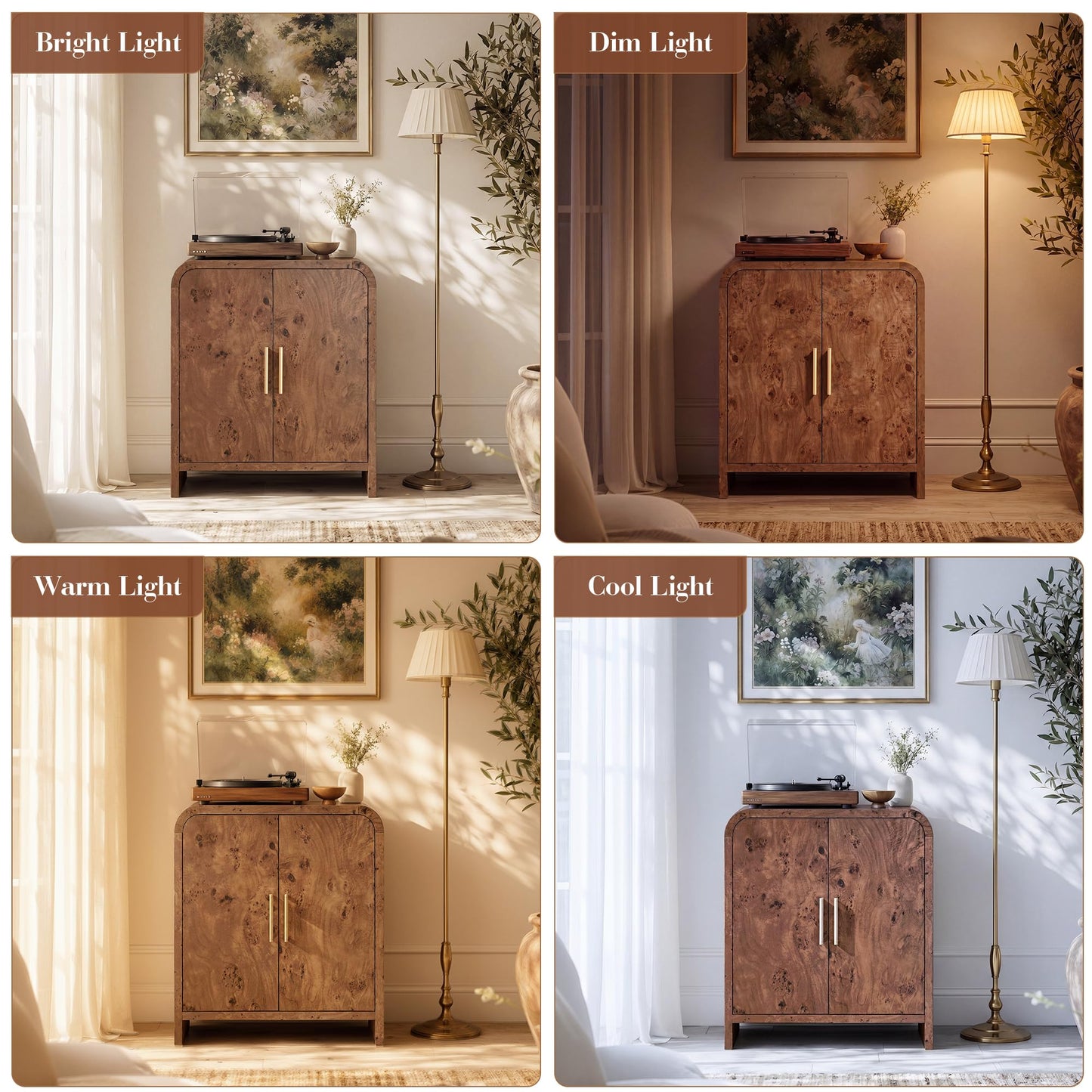 Curved 2-Door Cabinet