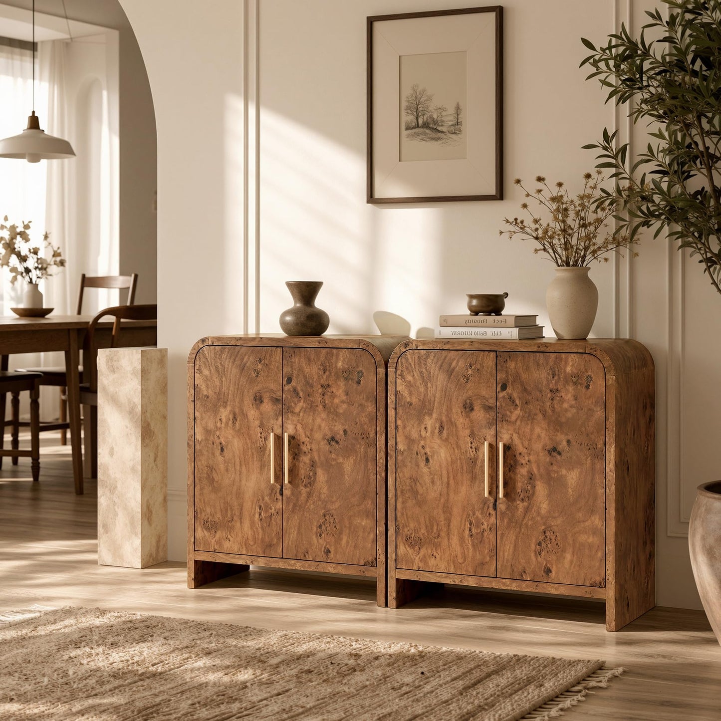 Curved 2-Door Cabinet