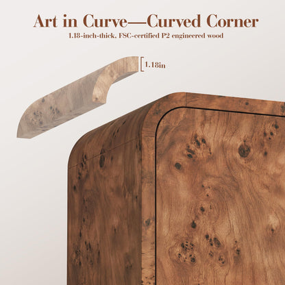 Curved 2-Door Cabinet