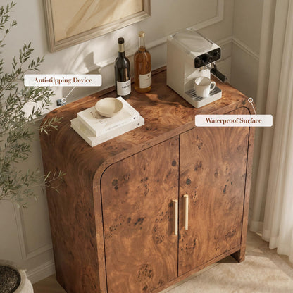 Curved 2-Door Cabinet