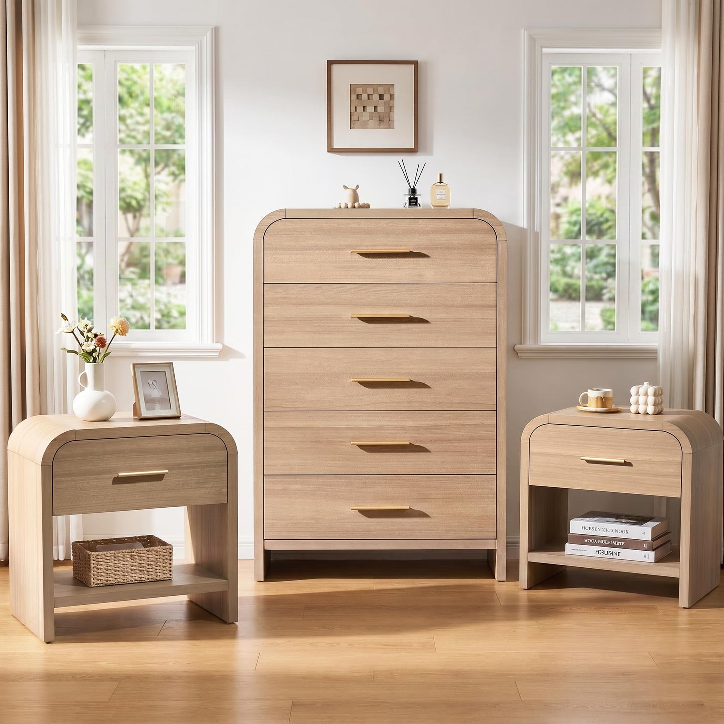 Curved 5 + 1 Drawer Set