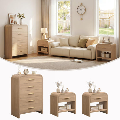 Curved 5 + 1 Drawer Set