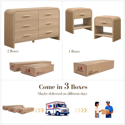 Curved 6 + 1 Drawer Set