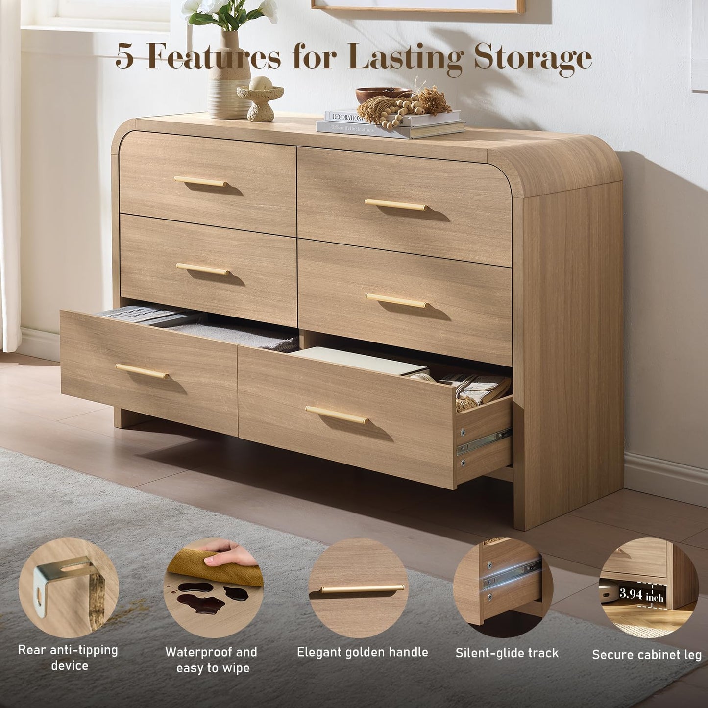 Curved 6 + 3 Drawer Set
