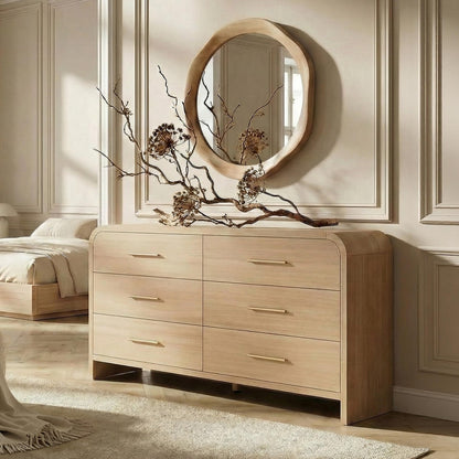 【Halloween Pre-Sale】Curved 6-Drawer Dresser
