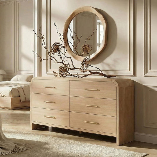 Curved 6-Drawer Dresser