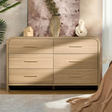 Curved 6-Drawer Dresser