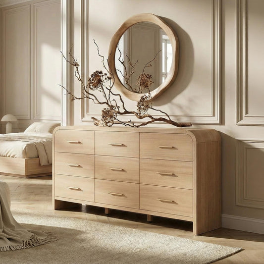 Curved 9-Drawer Dresser