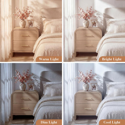 【Halloween Pre-Sale】Curved 2-Drawer Nightstand-2Pcs