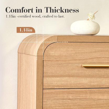 Curved 3-Drawer Nightstand