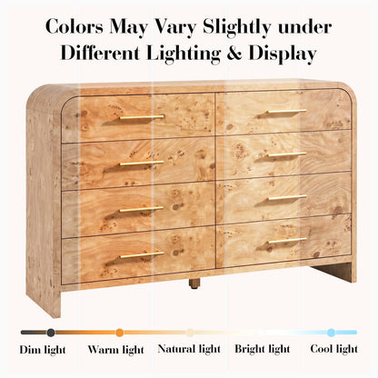 Curved 8-Drawer Dresser