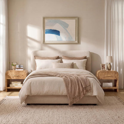Curved 1-Drawer Nightstand