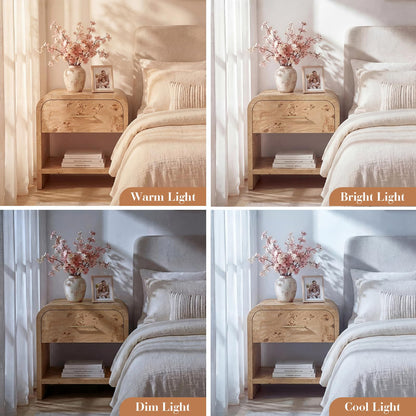 Curved 1-Drawer Nightstand