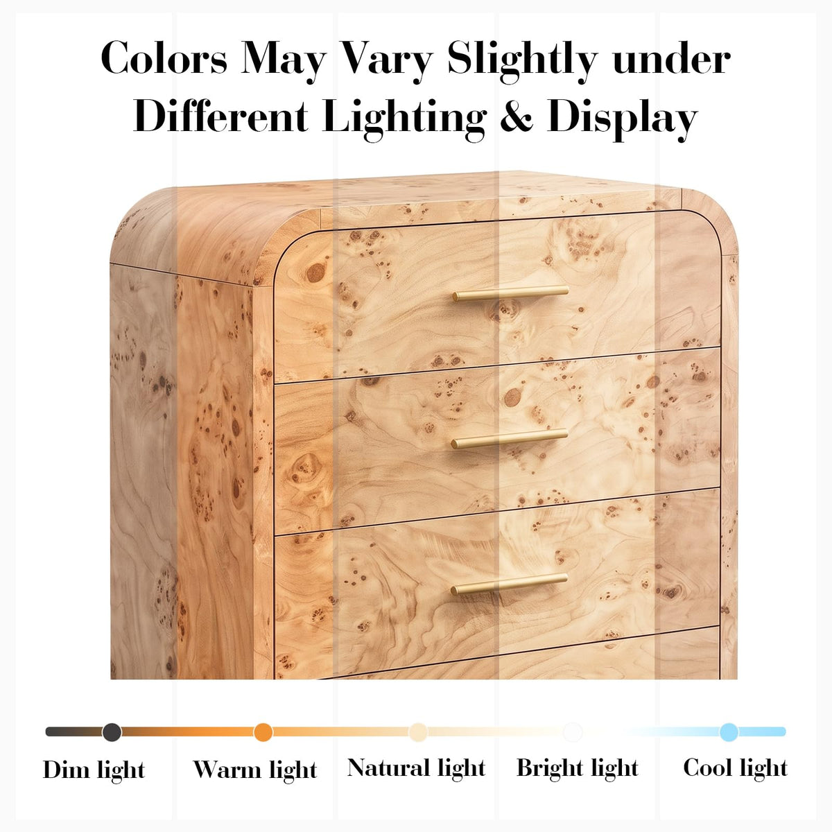 Curved 5-Drawer Dresser