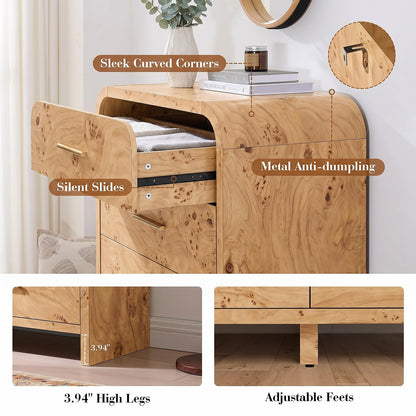 Curved 5-Drawer Dresser