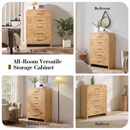Curved 5-Drawer Dresser
