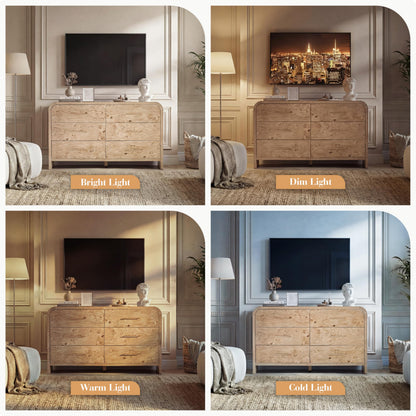 Curved 6-Drawer Dresser