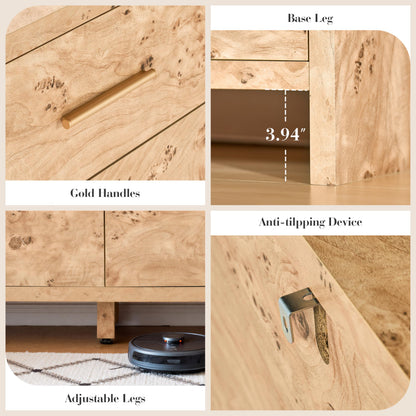 Curved 6-Drawer Dresser
