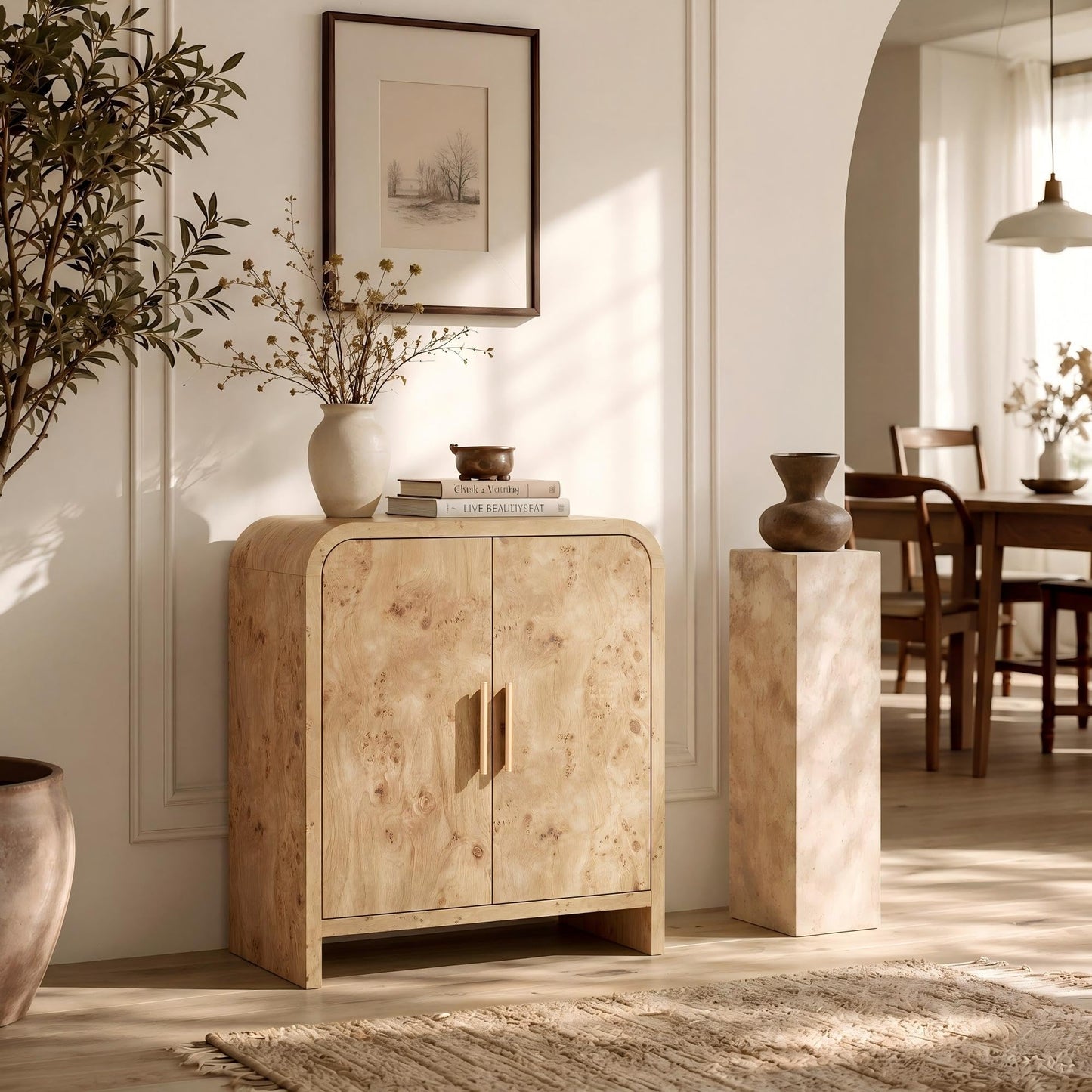 Curved 2-Door Cabinet