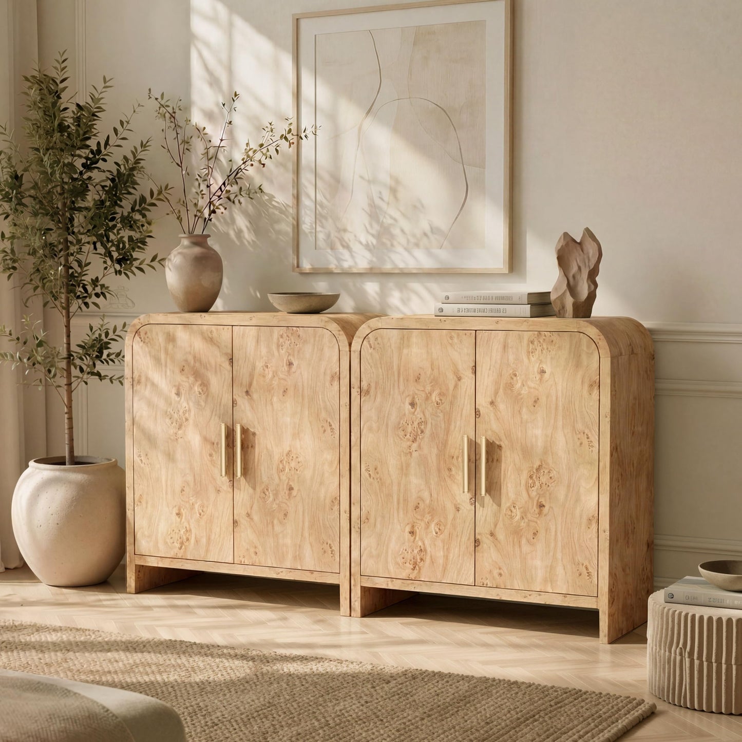 Curved 2-Door Cabinet
