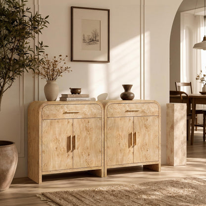Curved 2-Door & Drawer Cabinet