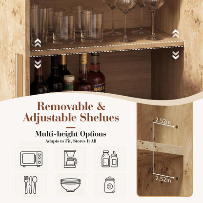 Curved 2-Door & Drawer Cabinet