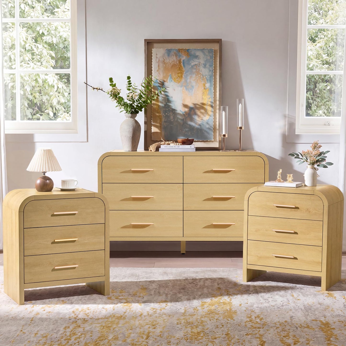 Curved 6 + 3 Drawer Set