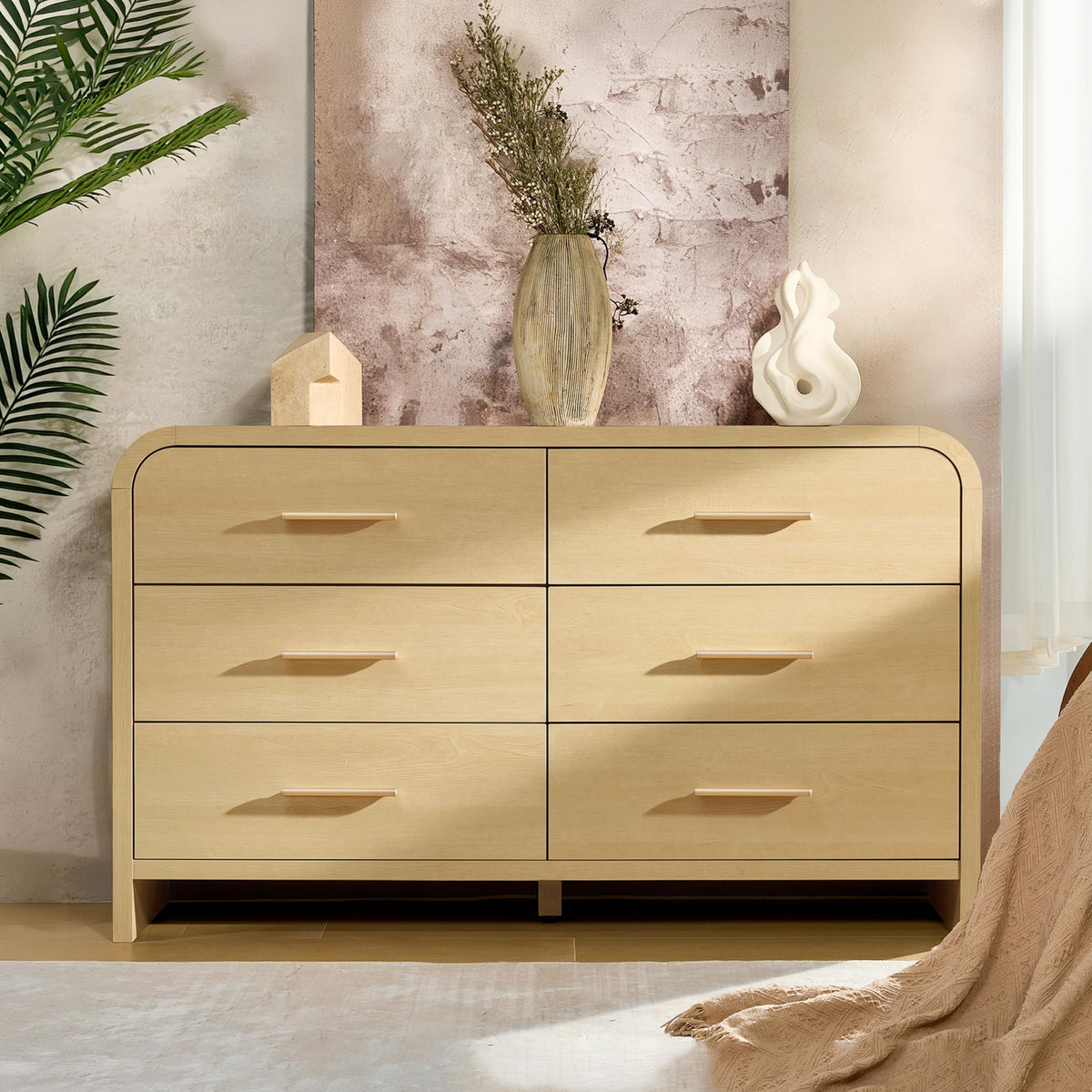 Curved 6-Drawer Dresser