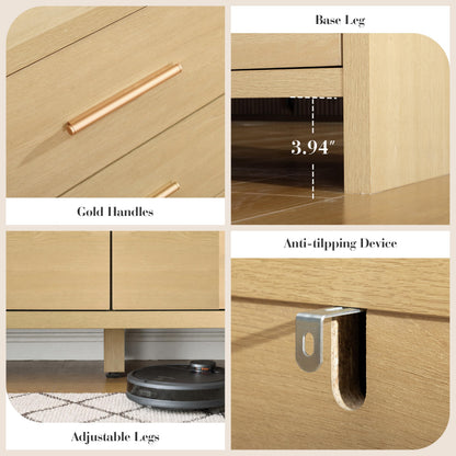 Curved 6-Drawer Dresser