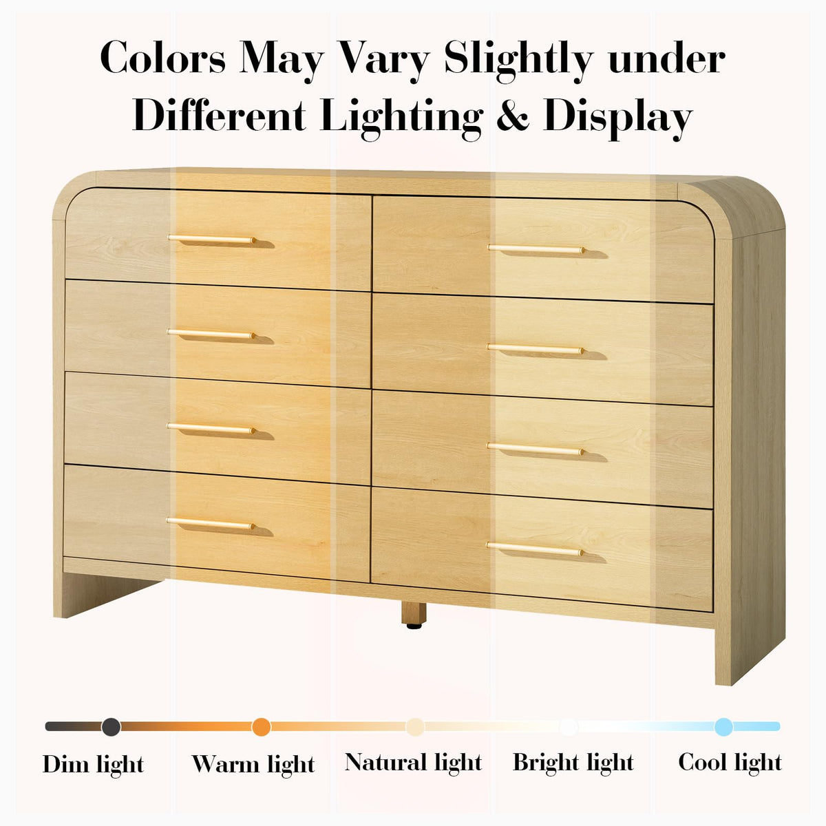Curved 8-Drawer Dresser