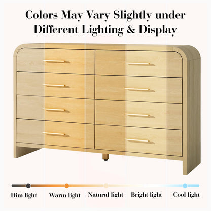 Curved 8-Drawer Dresser