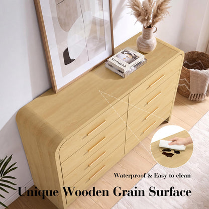 Curved 8-Drawer Dresser