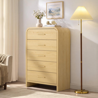 Curved 5-Drawer Dresser
