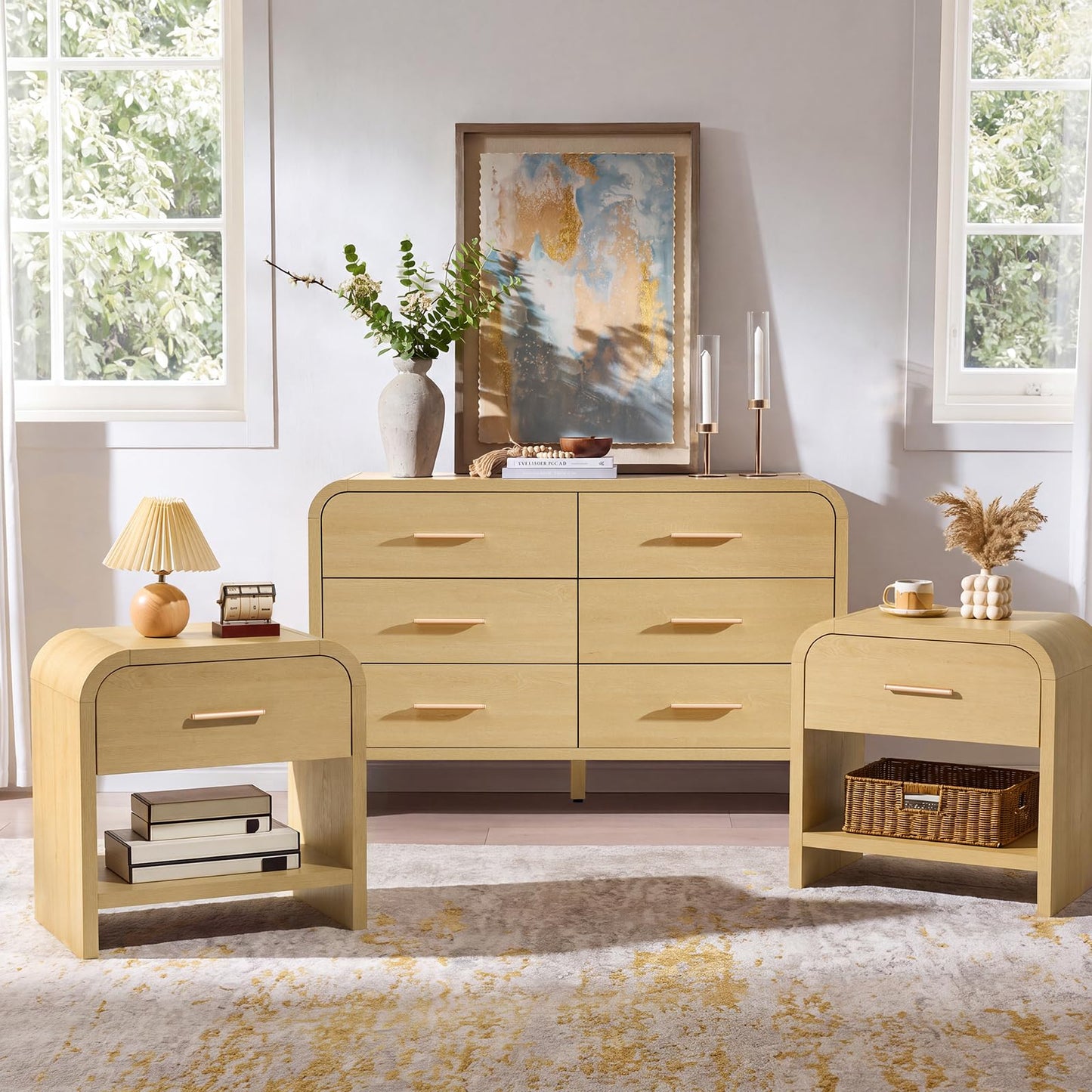 Curved 6 + 1 Drawer Set