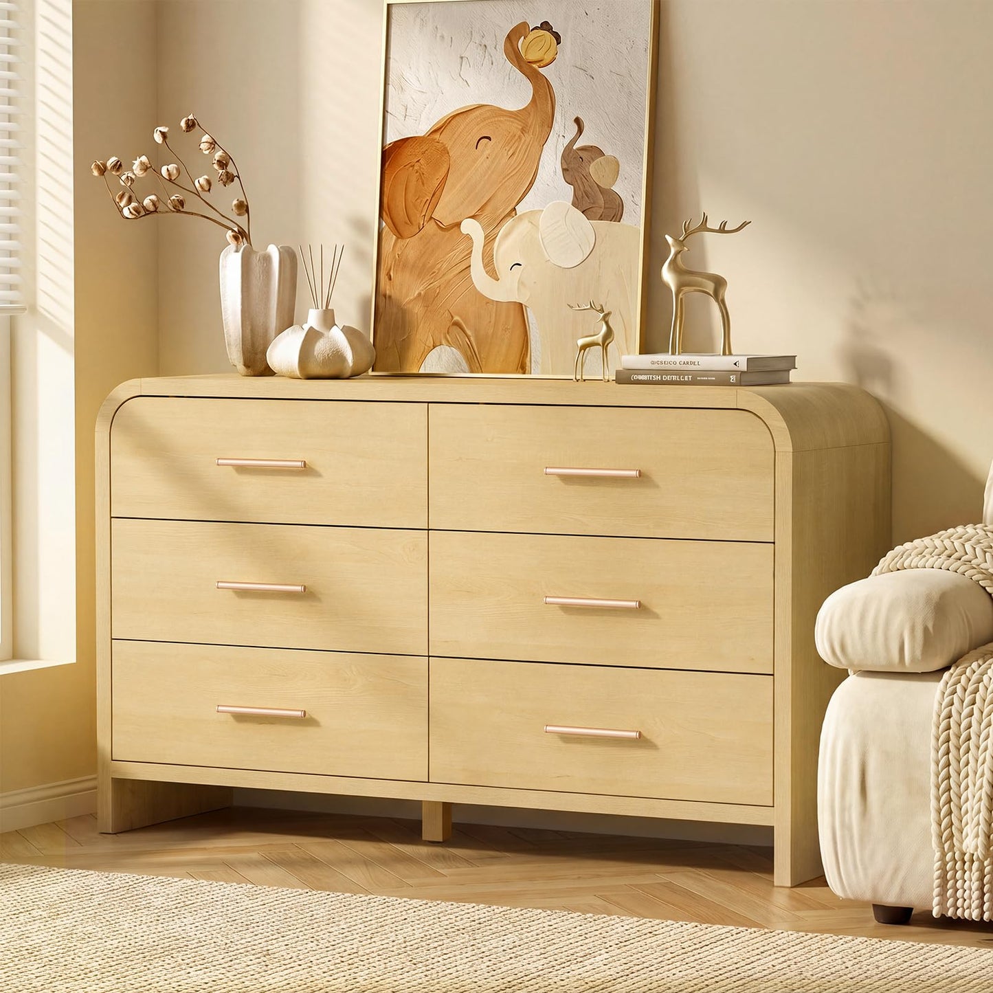 Curved 6 + 1 Drawer Set