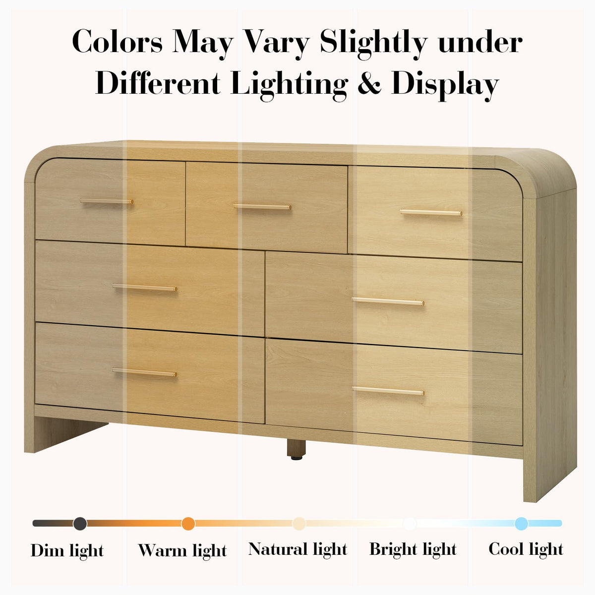 Curved 7-Drawer Dresser
